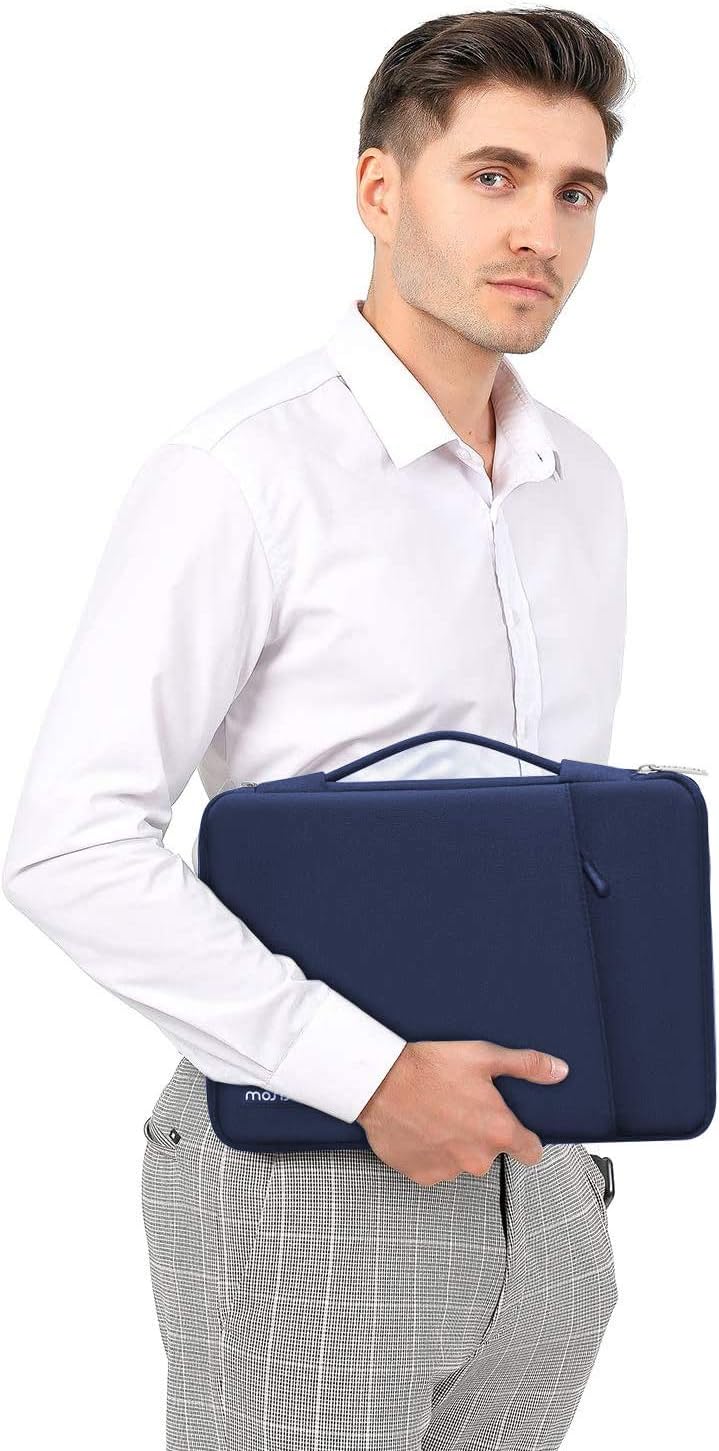 MOSISO Compatible with MacBook Pro 13 inch Case M2 2023, 2022, 2021-2016 A2338 M1 A2251 A2289 A2159 A1989 A1708 A1706, Plastic Hard Case & 360 Protective Sleeve Bag & Keyboard Skin, Navy Blue iMosiso