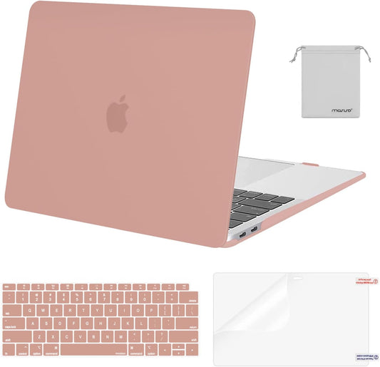 MOSISO Compatible with MacBook Air 13 inch Case M1 Chip 2021-2018 Release A2337 A2179 A1932, Plastic Hard Shell&Keyboard Cover&Screen Film&Storage Bag for MacBook Air 13.3 inch Case