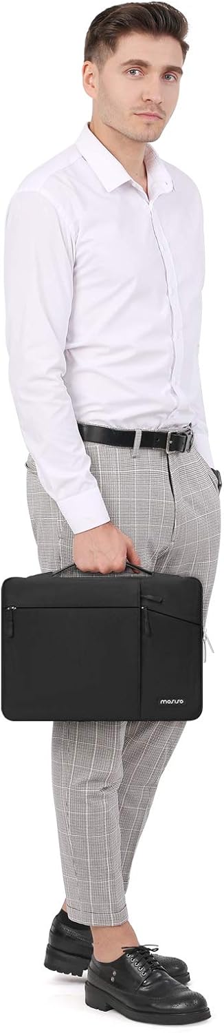 MOSISO Compatible with MacBook Air 13 inch Case 2022 2021 2020 Release A2337 M1 A2179 Retina Display Touch ID, Plastic Hard Shell Case with TPU Bumper&Carrying Sleeve Bag&Keyboard Cover, Black