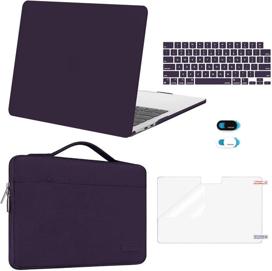 MOSISO Compatible with MacBook Air 13 inch Case M5 2026 M4 2025 M3 M2 2024-2022 A3449 A3240 A3113 A2681,Hard Shell&Sleeve Bag&Keyboard Skin&Webcam Cover&ScreenFilm for MacBook Air 13.6