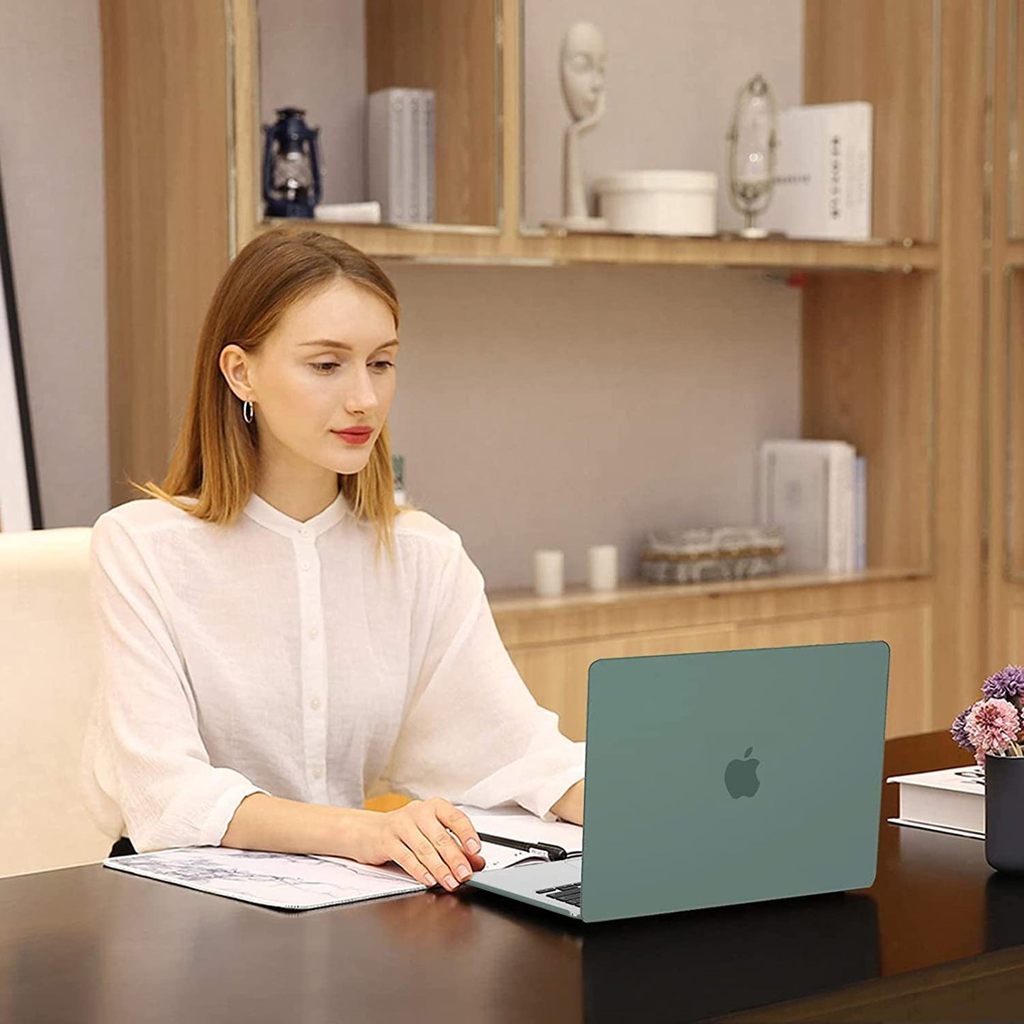 MOSISO Compatible with MacBook Air 13.6 inch Case 2022 2023 Release A2681 M2 Chip with Liquid Retina Display Touch ID, Plastic Hard Shell Case&Keyboard Cover&Screen Protector&Storage Bag, Emerald Green iMosiso