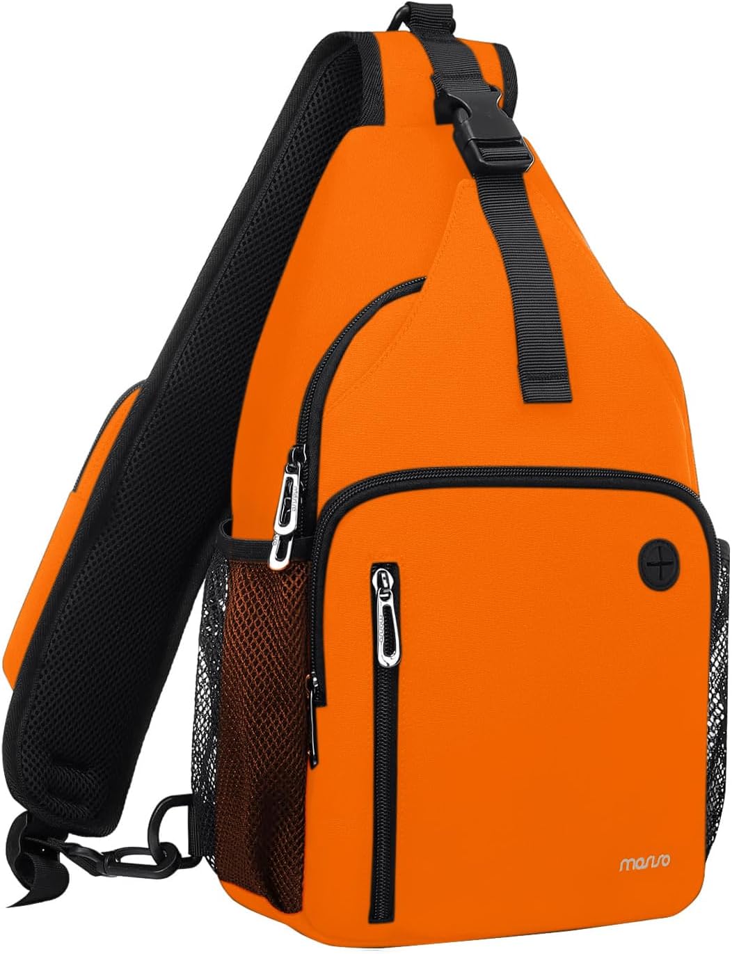 MOSISO Water-Resistant Sling Backpack with USB Charging Port & Anti-Theft Pocket — Crossbody Chest Daypack Fits 11 Inch Tablet for Hiking & Commute