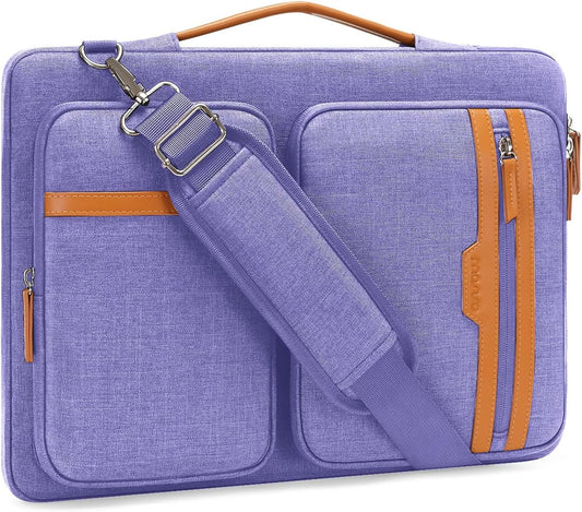 MOSISO 360 Protective Laptop Bag, Computer Bag, Laptop Sleeve Bag with Trolley Sleeve&2 Rectangle Pockets&Handle
