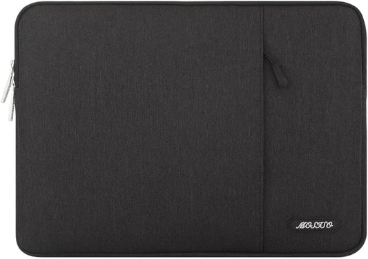 MOSISO 17-17.3 inch Laptop Case Sleeve Compatible with Dell, HP | Lenovo, Asus, Acer, Alienware | Polyester Vertical Computer Sleeve Bag | with Pocket | Gray