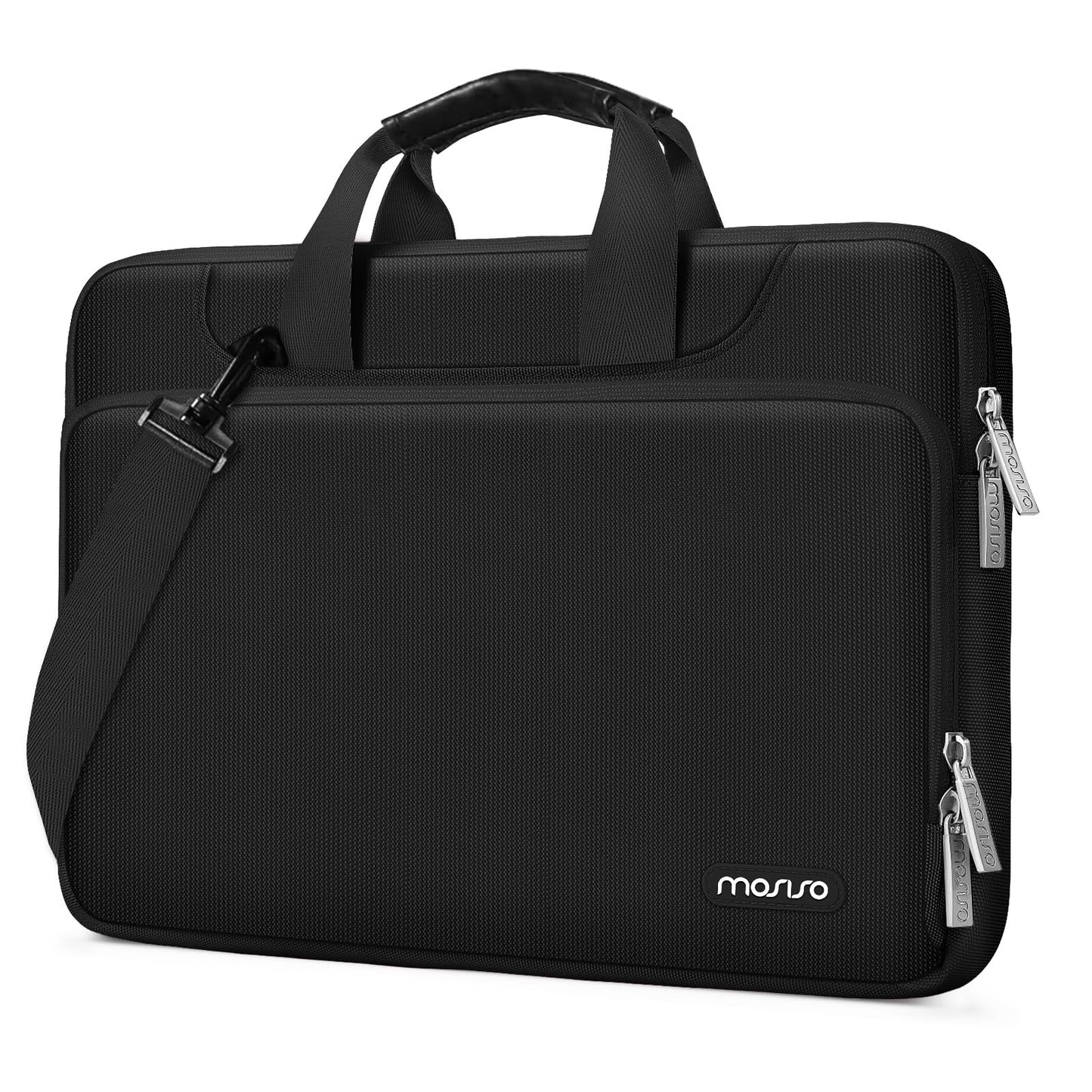 MOSISO 360 Protective Laptop Shoulder Bag Compatible with 13-17.3 inch Dell XPS/HP Pavilion/Ideapad/Acer/Alienware/HP Omen,Matching Color Sleeve with Belt iMosiso