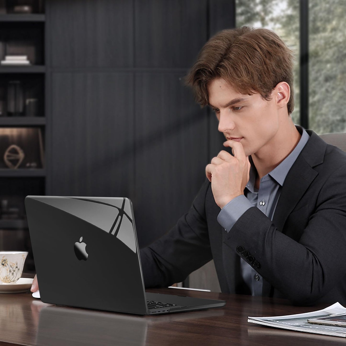 MOSISO Compatible with MacBook Pro 14 inch Case 2025 2024 2023 2022 2021 M4 M3 M2 M1 A3112 A3185 A3401 A2918 A2992 A2779 A2442, Surpass Natural Beauty Protective Plastic Hard Case, Crystal Midnight