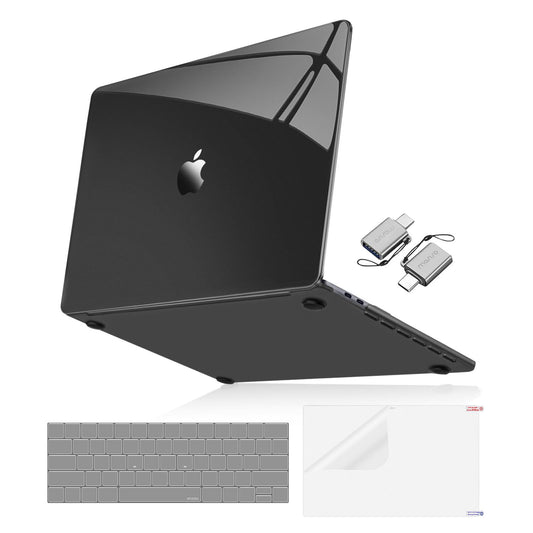 MOSISO Compatible with MacBook Pro 13 inch Case M2 2025-2016 A2338 M1 A2251 A2289 A2159 A1989 A1708 A1706, Surpass Natural Beauty Plastic Hard Shell&Keyboard Cover&Screen Film&Type C, Crystal Midnight