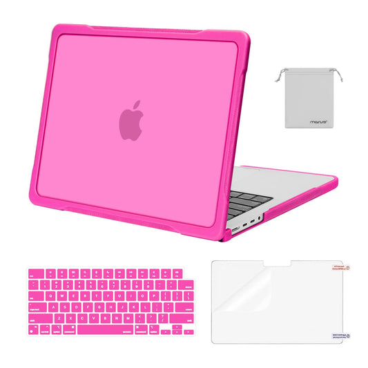 MOSISO Compatible with MacBook Pro 14 inch Case 2025-2021 M4 M3 M2 M1 A3112 A3185 A3401 A2918 A2992 A2779 A2442, Soft TPU Bumper Anti-Scratch Hard Case&Keyboard Skin&Screen Film&Pouch, Black