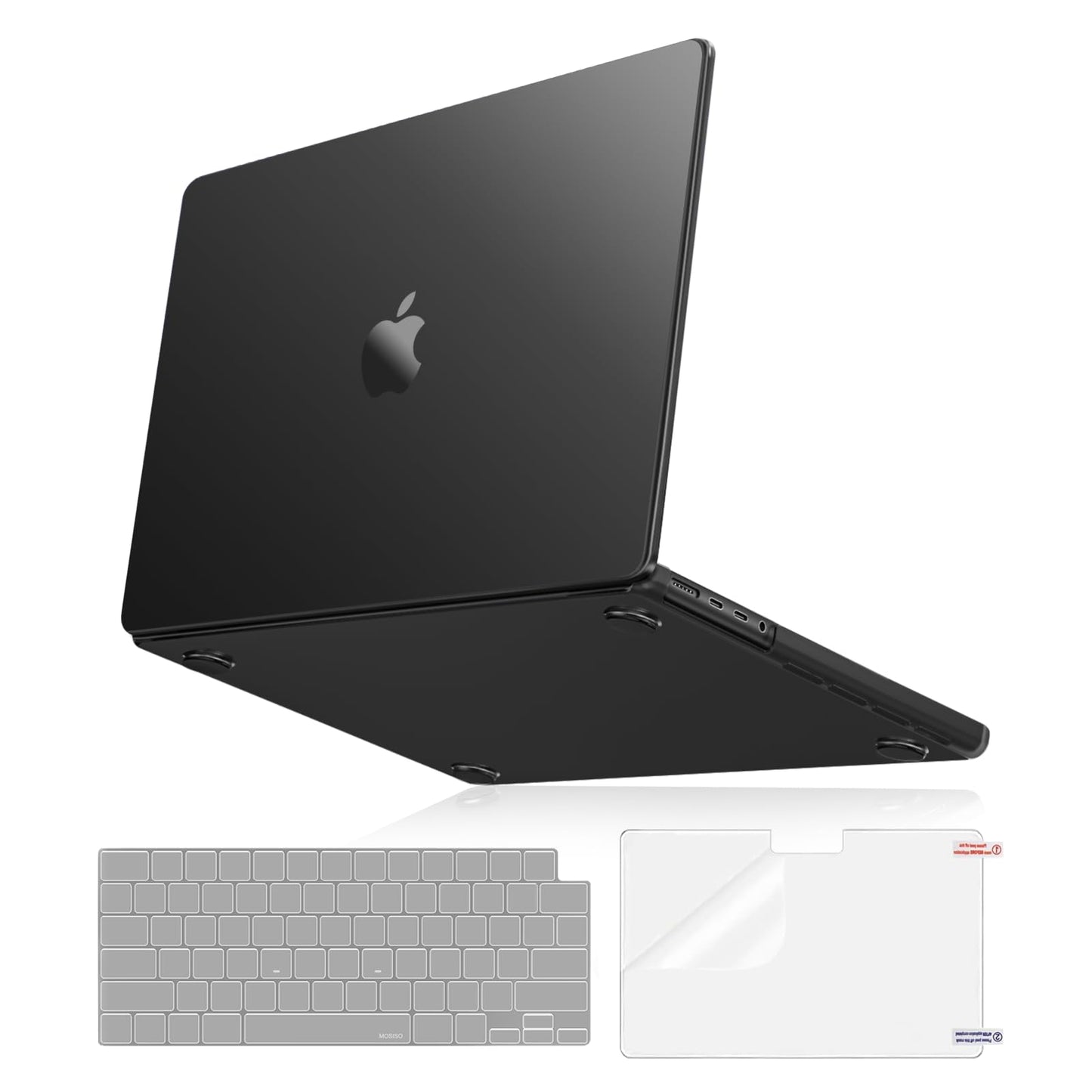 MOSISO Compatible with MacBook Pro 14 inch Case 2025-2021 M4 M3 M2 M1 A3112 A3185 A3401 A2918 A2992 A2779 A2442, Ultra-Thin Natural Original Color Hard Case&Keyboard Skin&Screen Film, Midnight Blue