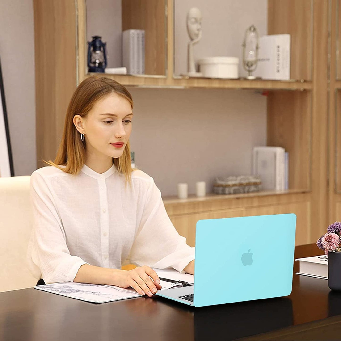 MOSISO Compatible with MacBook Air 13.6 inch Case 2022 Release A2681 M2 Chip with Liquid Retina Display & Touch ID, Protective Plastic Hard Shell Case & Keyboard Cover Skin, Turquoise iMosiso