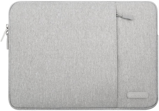 MOSISO Laptop Sleeve Bag 11.6 12 13 13.3 14 15 15.6 16 17.3 inch Compatible with MacBook Air 13 inch A2337 M1 A2179 A1932 2020 Pro 13 inch A2338 M1 A2251 A2289 , Pro 14 15 16 inch A2442 A1990 A2141 A2485 Polyester Vertical Case with Pocket, Gray iMosiso