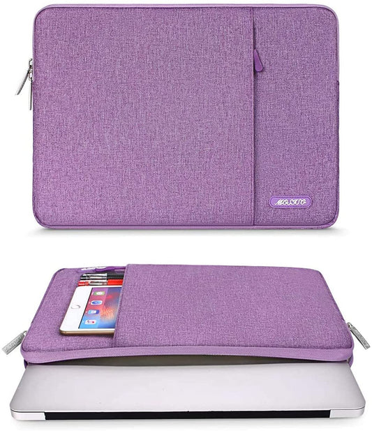 MOSISO Laptop Sleeve Bag 11.6 12 13 13.3 14 14.2 15 15.6 16 inch Compatible with MacBook Air 13 inch A2337 M1 A2179 A1932 2018-2022/Pro 13 inch A2338 M1 A2251 A2289 A2159 A1989 A1706 A1708, Polyester Vertical Case with Pocket iMosiso