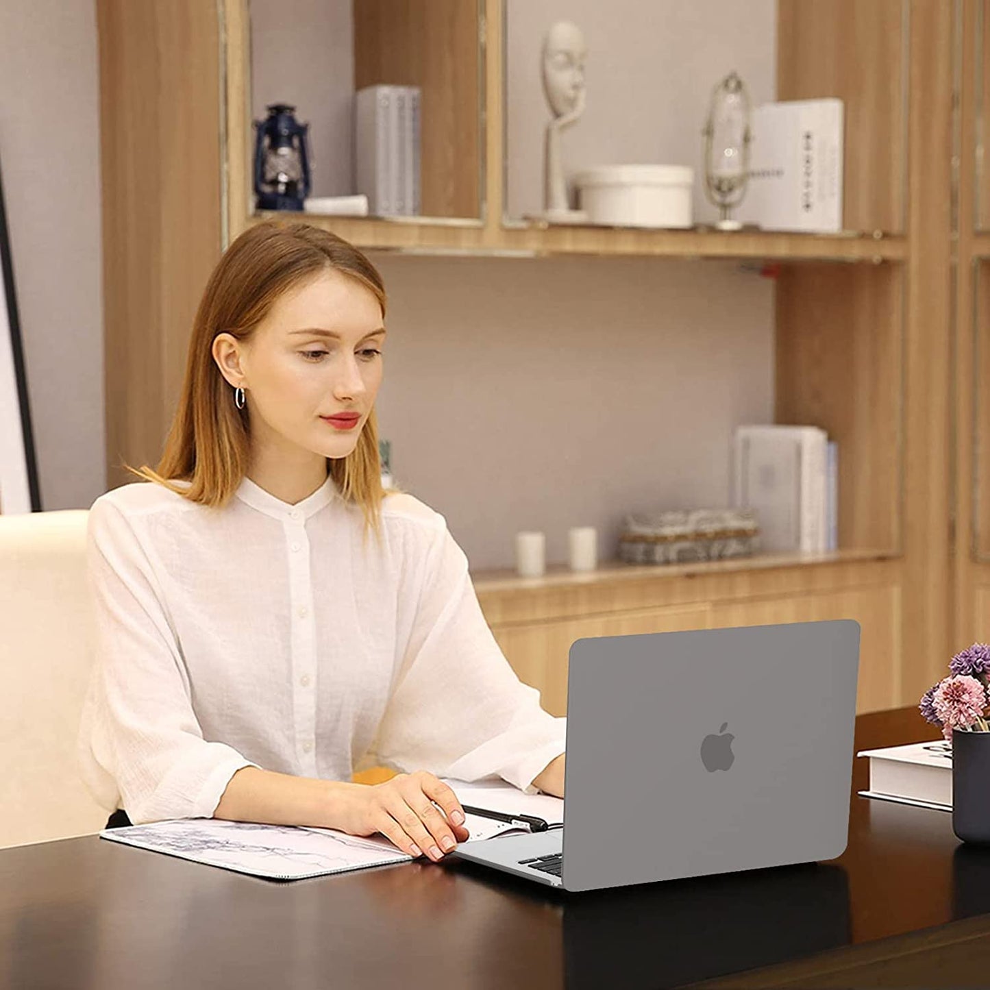 MOSISO Compatible with MacBook Air 13.6 inch Case 2022 Release A2681 M2 Chip with Liquid Retina Display & Touch ID, Protective Plastic Hard Shell Case & Keyboard Cover Skin, Gray iMosiso