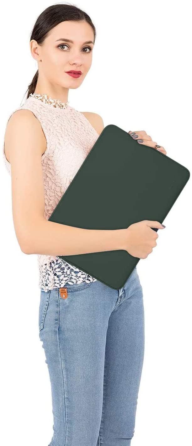 MOSISO Laptop Sleeve 11 11.6 12.3 13 13.3 14 15 15.6 16 inch Compatible with MacBook Air 13 inch A2337 M1 A2179 A1932 2022 Pro 13 A2338 M1 A2251 A2289 A2159 A1989 A1706 2021 2020 Pro 14 16 inch A2442 A2485 Neoprene Bag with Small Case, Midnight Green iMosiso