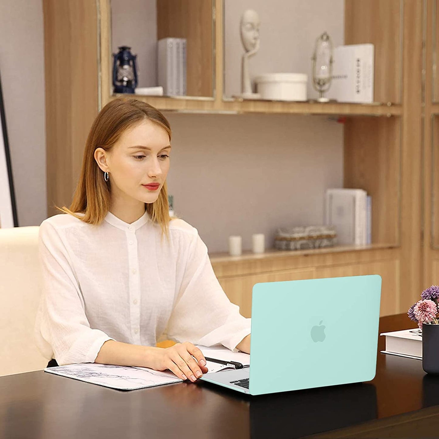 MOSISO Compatible with MacBook Air 13.6 inch Case 2022 2023 Release A2681 M2 Chip with Liquid Retina Display Touch ID, Plastic Hard Shell&Keyboard Cover&Screen Protector&Storage Bag, Mint Green iMosiso