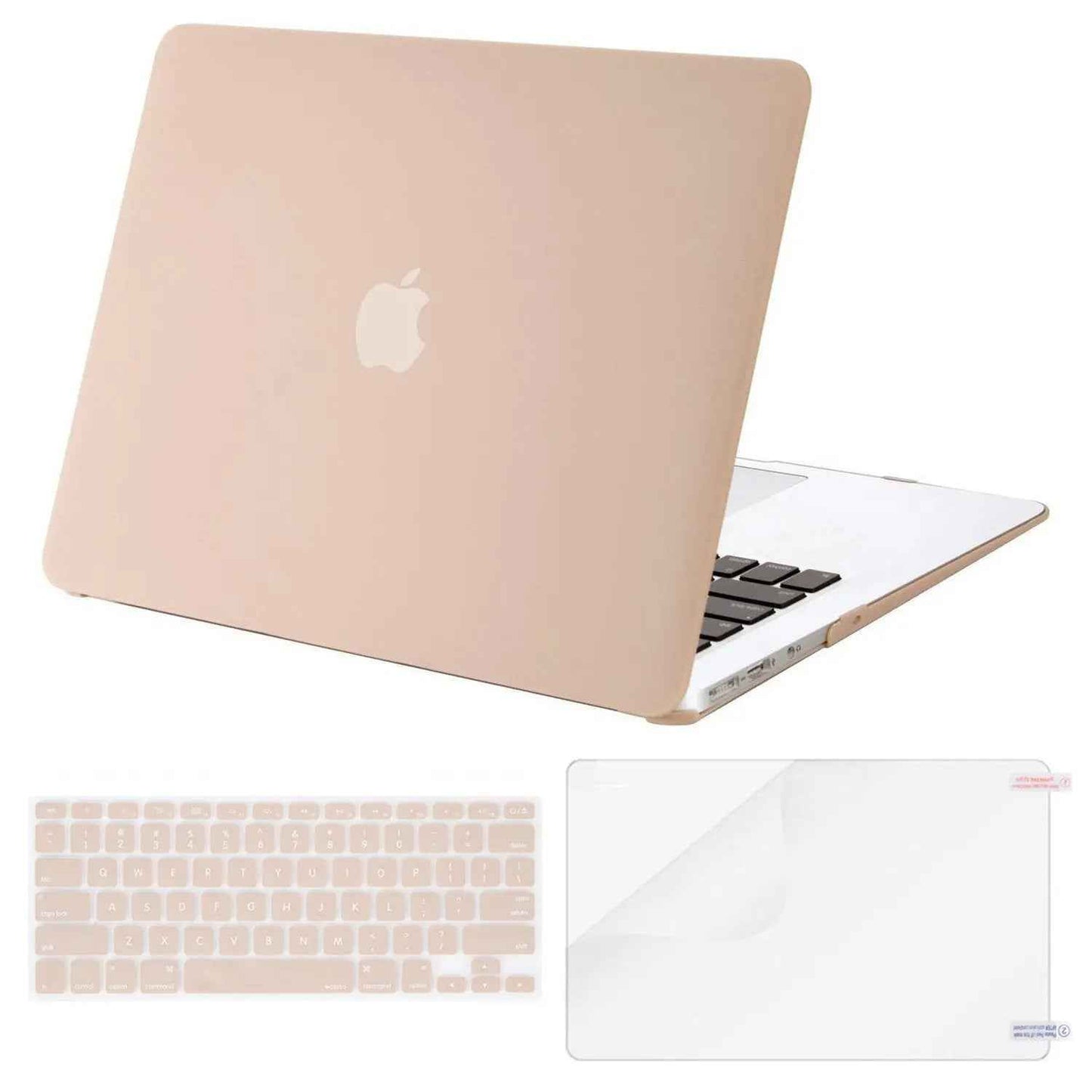 MOSISO Plastic Hard Case & Keyboard Cover & Screen Protector Only Compatible MacBook Air 13 Inch (Models: A1369 & A1466, Older Version 2010-2017 Release)