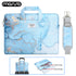 MOSISO Laptop Shoulder Bag Compatible with MacBook Pro 16 inch 2021 M1 Pro/Max A2485/2019-2020 A2141/Pro 15 A1398, 15-15.6 inch Notebook, Watercolor Marble Sleeve with Trolley Belt,Turquoise