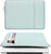 MOSISO ラップトップ スリーブバッグ 適用機種 MacBook Air/Pro Retina、13-13.3 インチ ノートパソコン、適用機種 MacBook Pro 14 インチ2023-2021 A2779 M2 Pro/Max A2442 撥水 耐衝撃 ポケット付き ポリエステル 保護 縦型ケース（ミントグリーン）