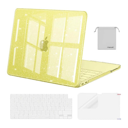 MOSISO Sparkly Glitter Case Compatible with MacBook Neo Case 13 inch 2026 | Model A3404 with A18 Pro Chip, Crack-Resistant Protective Hard Shell Case&Keyboard Cover&ScreenFilm&Pouch