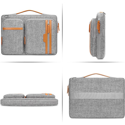 MOSISO 360 Shockproof Multi-Pocket Business Laptop Bag with Detachable Shoulder Strap, Handle & Luggage Sleeve, Fits 15.6 Inch MacBook HP Dell Notebook