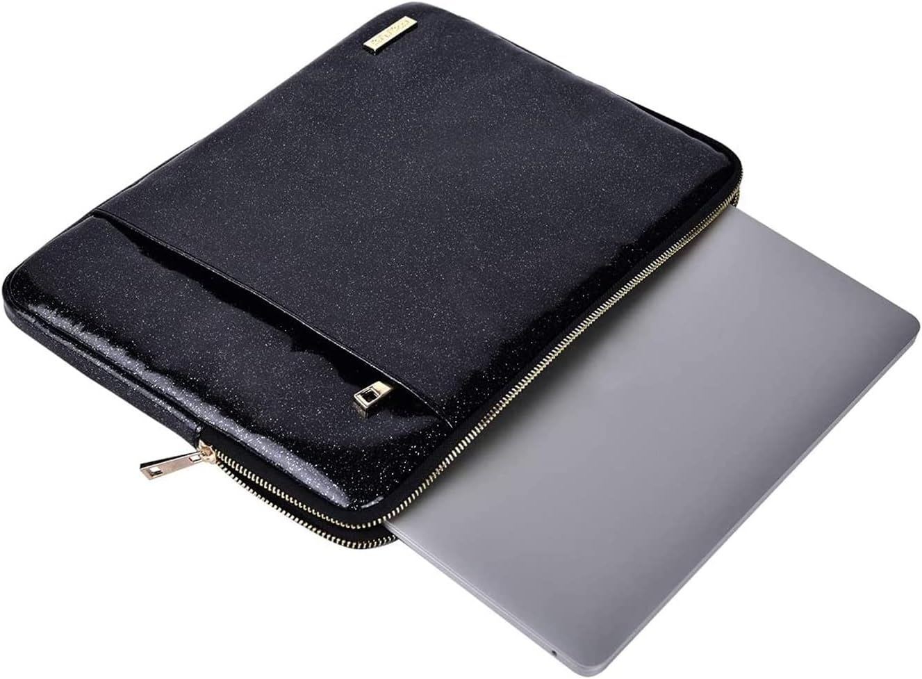 MOSISO Laptop Sleeve Compatible with MacBook Air/Pro,13-13.3 inch Notebook,Compatible with MacBook Pro 14 inch 2023-2021 M2 A2779 A2442 M1, PU Leather Vertical Padded Bag Waterproof Case, Black iMosiso