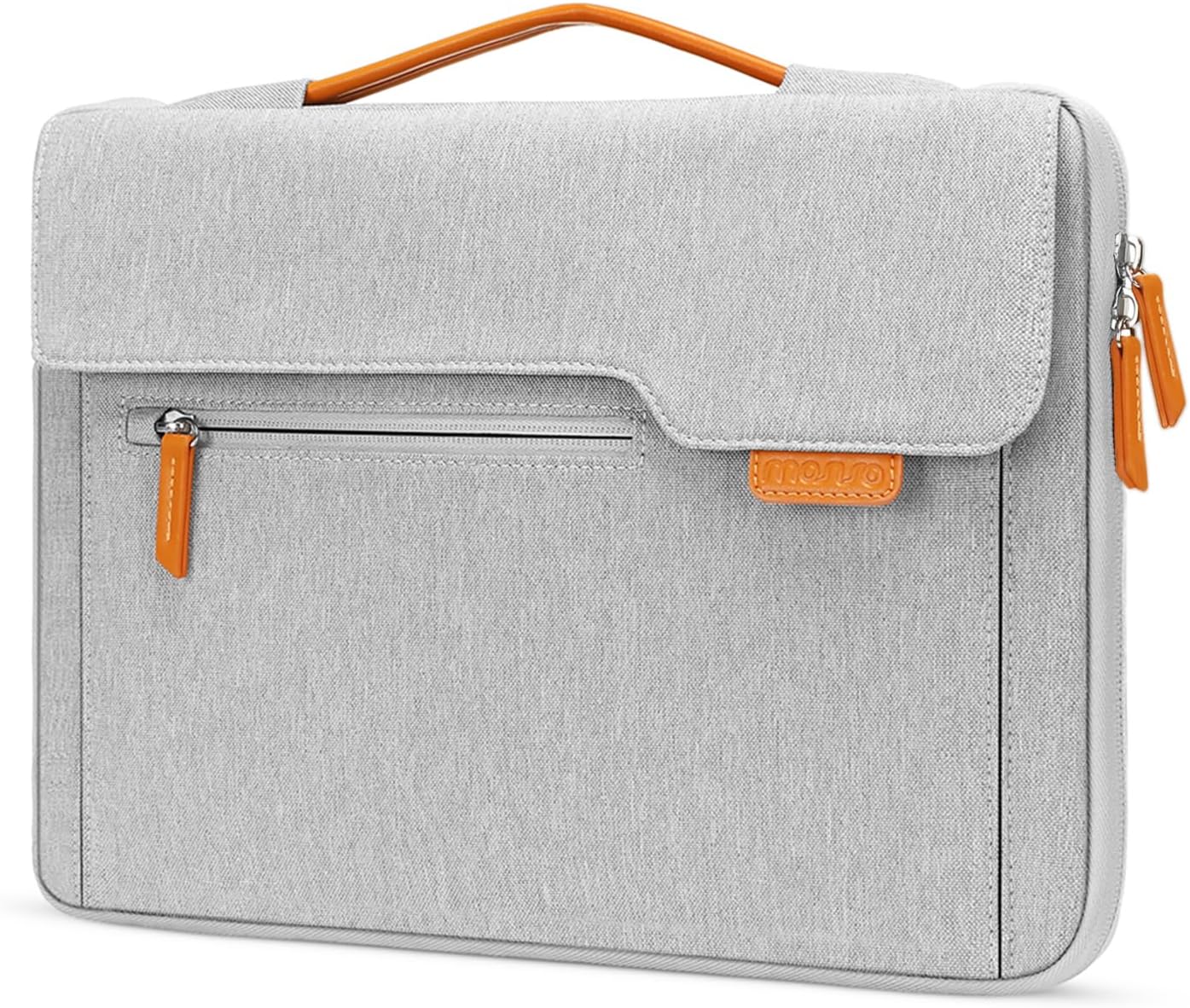 MOSISO 360 Protective Laptop Sleeve Compatible with MacBook Air/Pro, 13-13.3 inch Notebook, Compatible with MacBook Pro 14 inch M3 M2 M1, Flapover Bag with Fully Open Zipper&Handle&Pockets, Black iMosiso