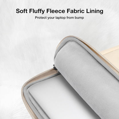 MOSISO Puffy Laptop Sleeve 13-14 inch, Compatible with MacBook Air/Pro 13.3, HP, Dell, Lenovo, Asus Notebook, Rectangle Quilted Puffer Laptop Carrying Case, Laptop Sleeve Case for Women, Sand iMosiso