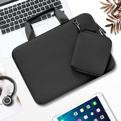 MOSISO Laptop Sleeve Compatible with MacBook Air/Pro, 13-13.3 inch Notebook, Compatible with MacBook Pro 14 inch 2023-2021 A2779 M2 A2442 M1, Neoprene Briefcase Bag with Detachable Small Case, Black iMosiso