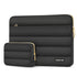 MOSISO 9-11 inch Tablet Sleeve Case for iPad A16 2025, iPad Air 11 inch M3 M2, iPad Pro 11 M4, iPad 10/9/8/7th, Galaxy Tab A9+/S9/S8/Plus 11, Puffy Horizontal Bag with Small Case,Black