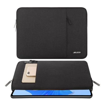 MOSISO 12.9 inch Tablet Sleeve Case for iPad Pro 13 M4 & iPad Air 13 M3 M2, iPad Pro 12.9 M2 M1 6/5th with Magic Keyboard&Smart Keyboard Folio, Polyester Vertical Bag with Pocket, Black