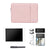 MOSISO 9-11 inch Tablet Sleeve Case for iPad A16 2025, iPad Air 11 inch M3 M2, iPad Pro 11 M4, iPad 10/9/8/7th, Galaxy Tab A9+/S9/S8/Plus 11, Square Quilted Vertical Bag with Small Case, Chalk Pink
