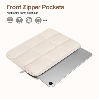 MOSISO 12.9 inch Tablet Sleeve Case for iPad Pro 13 M4 & iPad Air 13 | M3 M2 | iPad Pro 12.9 M2 M1 6/5th | with Magic Keyboard&Smart Keyboard Folio | Rectangle Quilted Puffy Carrying Case | Sand