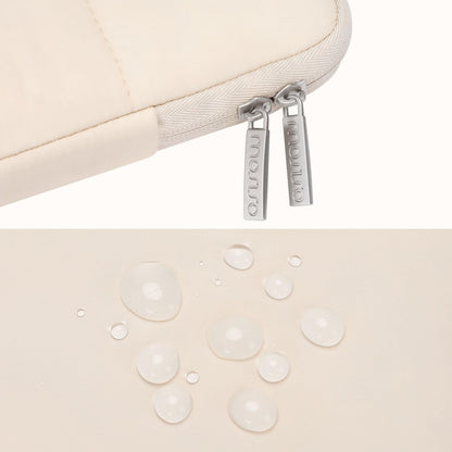 MOSISO 12.9 inch Tablet Sleeve Case for iPad Pro 13 M4 & iPad Air 13 | M3 M2 | iPad Pro 12.9 M2 M1 6/5th | with Magic Keyboard&Smart Keyboard Folio | Rectangle Quilted Puffy Carrying Case | Sand