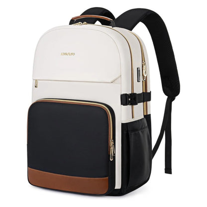 MOSISO Women Carry On Travel Backpack, 16 Inch Laptop Fit, USB Port, Cup Pouch, See Through Cosmetic Cube & Anti Theft Pocket