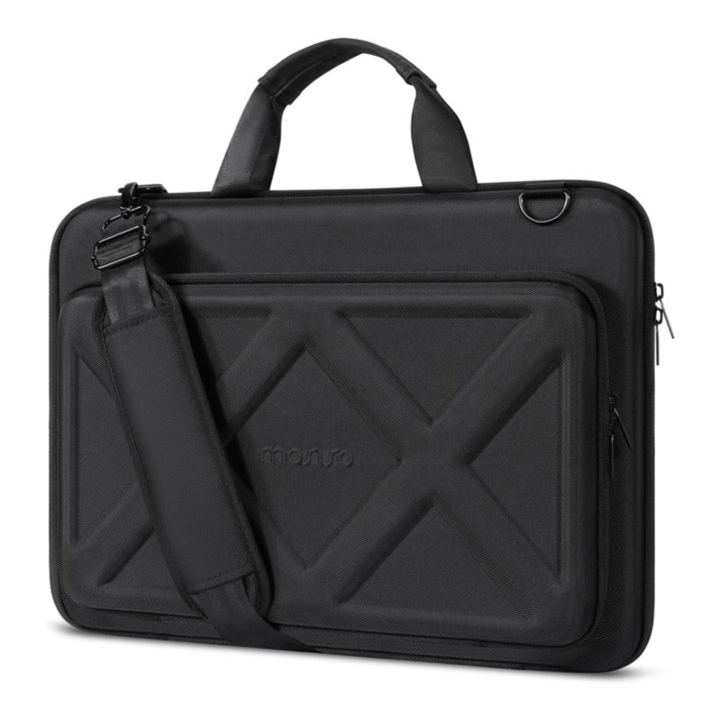 MOSISO X‑Pac EVA Hard‑Shell Laptop Bag for Men, 15‑16‑Inch Business Briefcase with 180‑Degree Full Opening
