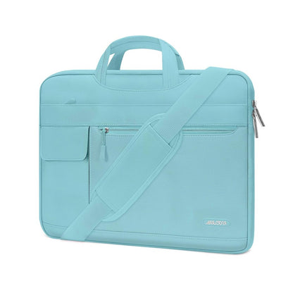 MOSISO Polyester Flapover Laptop Shoulder Briefcase Sleeve, Fits 13.3-15.6 Inch MacBook Air Pro M1-M5 Notebook