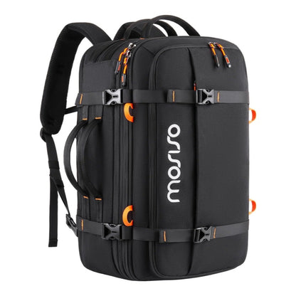 MOSISO 40L Men’s Travel Rucksack Duffel Backpack,180‑Opening Wet‑Dry‑Pocket,USB‑Port & Luggage‑Strap Fits 17.3‑Inch Laptop