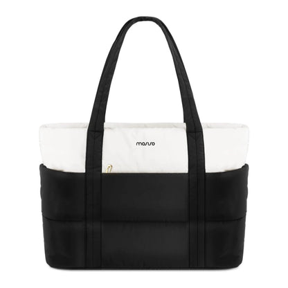 MOSISO Women Laptop Work Tote Bag,15‑16‑Inch,Multi‑Pocket Design with Built‑In Trolley Sleeve
