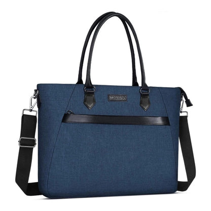 MOSISO Large‑Capacity Laptop Tote Bag,17‑17.3‑Inch,Trapezoid‑Front‑Pocket,3‑Compartments & Removable‑Adjustable‑Shoulder‑Strap