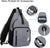 MOSISO Sling Backpack Bag, Crossbody Shoulder Bag Travel Hiking Daypack Chest Bag with Front Square Pocket&USB Charging Port,Gray