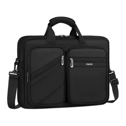 MOSISO Men’s Multi‑Zipper‑Pocket Laptop Briefcase,15‑16‑Inch,Removable‑Adjustable‑Strap & Rear Trolley‑Sleeve