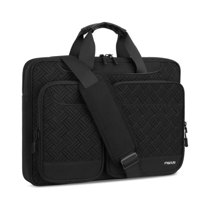 MOSISO Unisex Padded Laptop Shoulder Messenger Bag,15‑16‑Inch,Multi‑Zipper‑Pockets,Removable‑Strap & Rear Trolley‑Sleeve