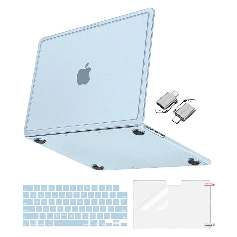 MOSISO 4-in-1 Hard Shell Case for MacBook Air 13 & 13.6 Inch M5 M4 M3 M2 (2026-2022) — A3449/A3240/A3113/A2681, Matte Anti-Fingerprint Kit