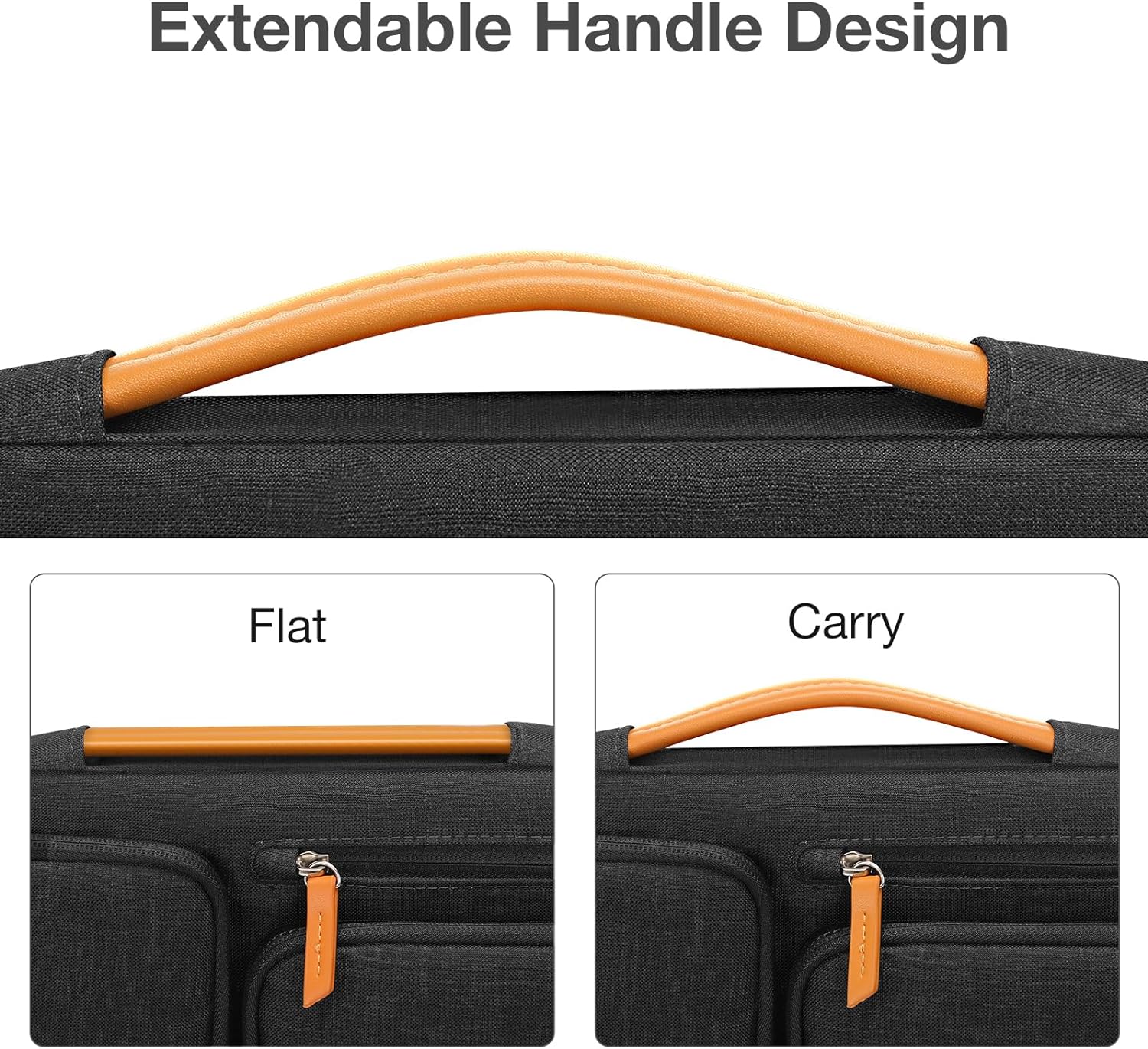 MOSISO 360 Protective Laptop Sleeve Compatible with MacBook Air/Pro, 13-13.3 inch Notebook, Compatible with MacBook Pro 14 inch M2 M1 2023-2021, Side Open Bag with 4 Zipper Pockets&Handle&Belt, Black iMosiso