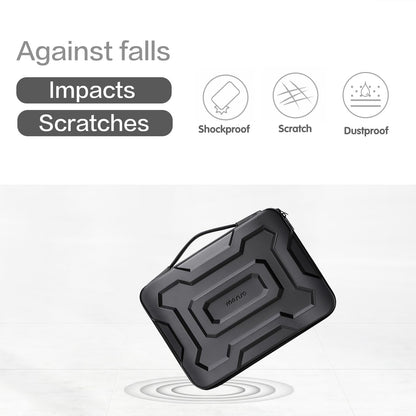 MOSISO 13-16 inch Laptop Case, Waterproof Shockproof Computer Bag | Compatible with MacBook HP Dell | Mechanical Geometric EVA Carrying Sleeve with Handle | Hard Shell | Black