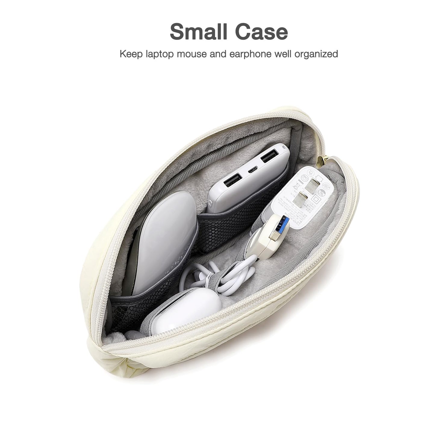 MOSISO 13-16 inch Laptop Case, Puffy Sleeve for MacBook Air/Pro | Compatible with MacBook Pro 14 | Twelve Square Quilted Bag | with Vertical Pocket&Small Case | Sand