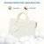MOSISO 13-16 inch Laptop Case, Puffy Sleeve for MacBook Air/Pro | Compatible with HP Acer Dell ASUS Lenovo | Rectangle Quilted Computer Bag | with Handle & Flower Pendant | Sand Color
