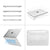 MOSISO Compatible with MacBook Air 13.6 inch Case 2022 2023 Release A2681 M2 Chip Touch ID, Plastic Hard Shell&Flap Felt Sleeve Bag&Keyboard Cover&Screen Protector&Type C Adapter 2 Pack, Clear&Gray