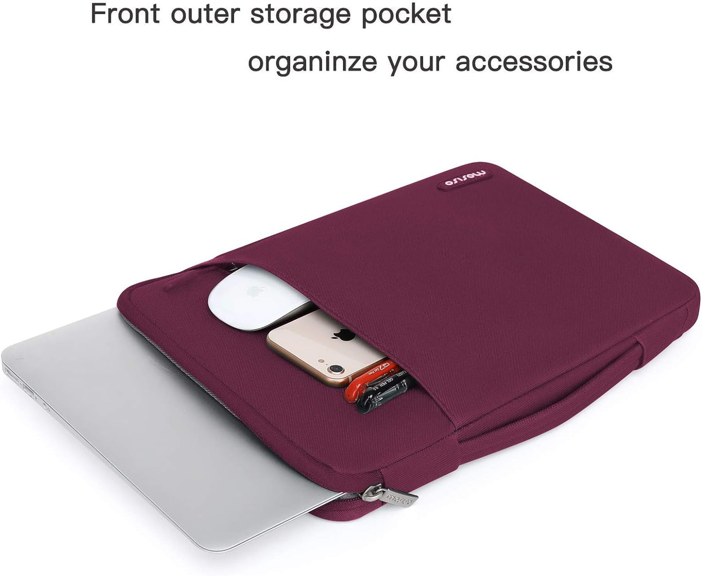 MOSISO Compatible with MacBook Air 13 inch Case 2022 2021 2020 2019 2018 Release A2337 M1 A2179 A1932 Retina Display Touch ID, Plastic Hard Shell&360 Protective Sleeve Bag&Keyboard Skin, Marsala Red iMosiso