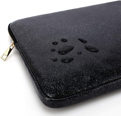 MOSISO Laptop Sleeve Compatible with MacBook Air/Pro,13-13.3 inch Notebook,Compatible with MacBook Pro 14 inch 2023-2021 M2 A2779 A2442 M1, PU Leather Vertical Padded Bag Waterproof Case, Black iMosiso